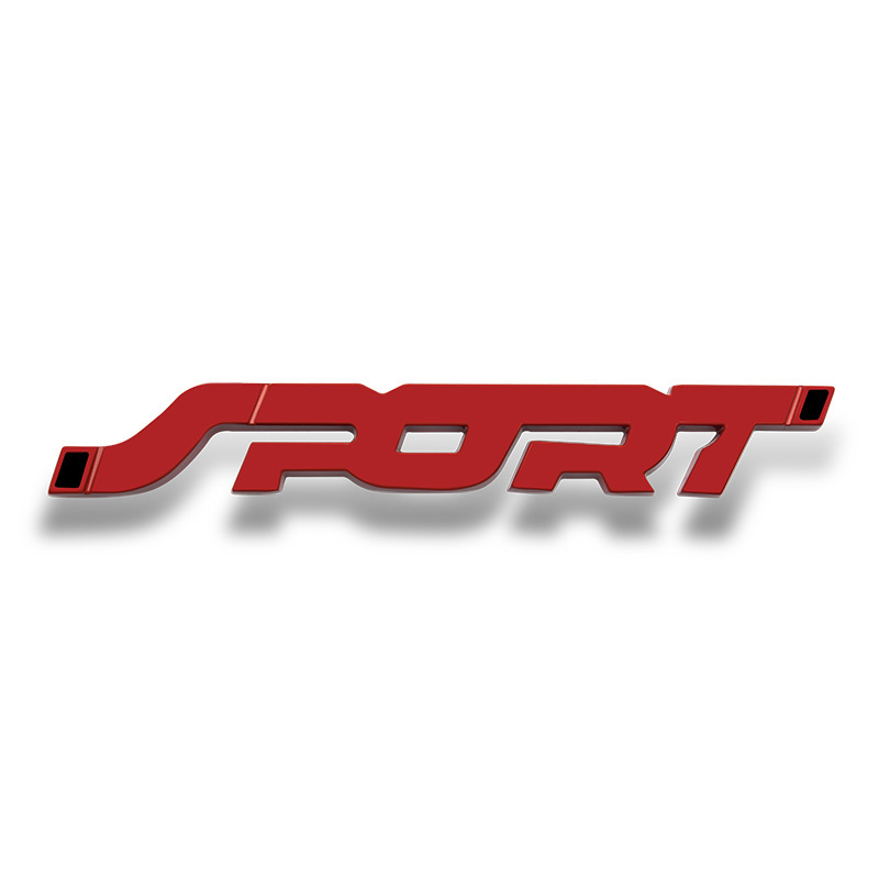 Title 10, SPORTS TURBO Dekoratives Auto-Logo mit Metallic...