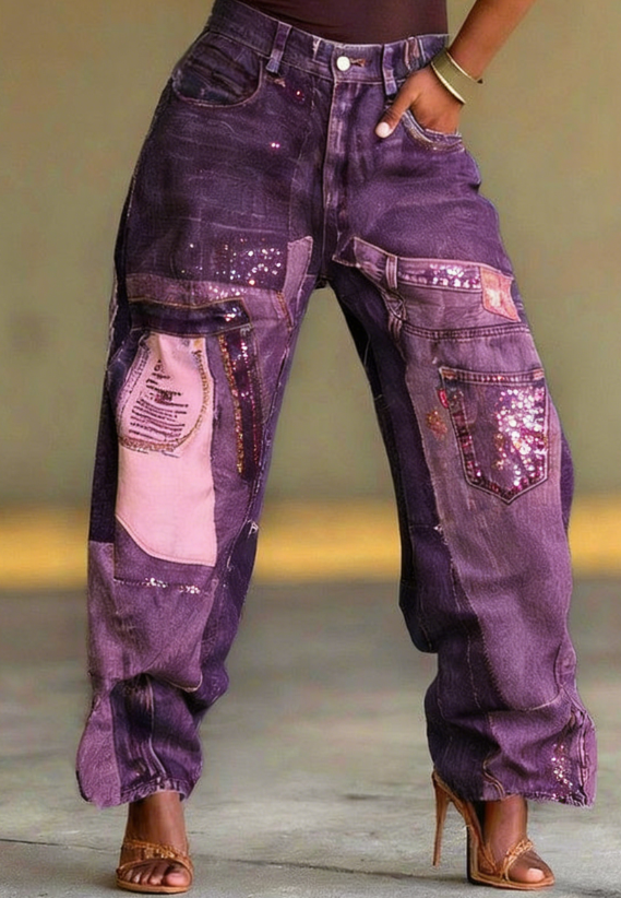 Spliced Workwear Jeans