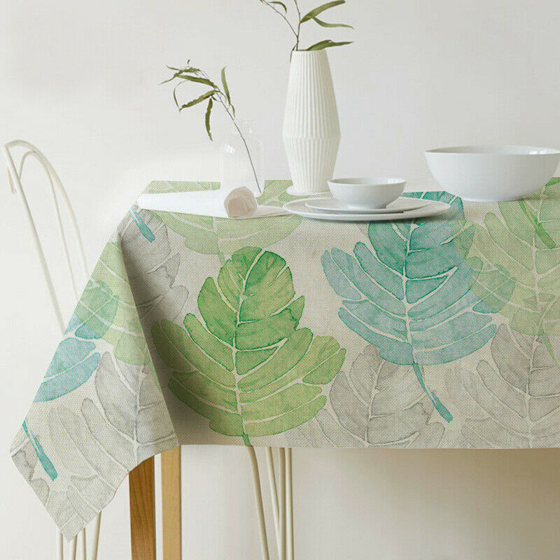 Title 4, Norse Style Green Plant Leaf Tablecloth