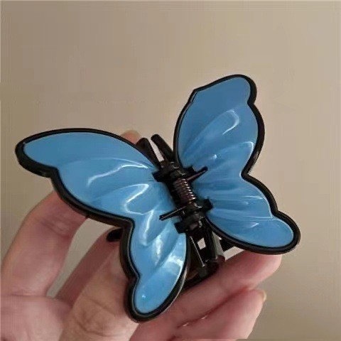 Vintage French Acrylic Butterfly Clasp Blue - Shop at LoveMi