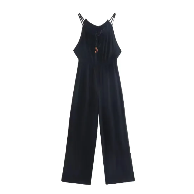 European And American Fashion Street Loose Casual Jumpsuit Black - Shop at LoveMi