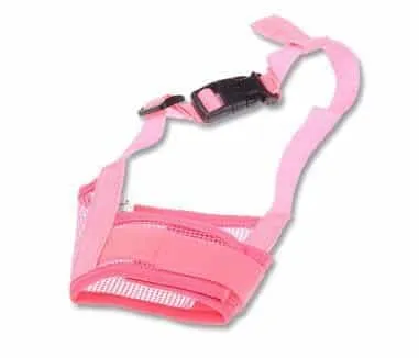 Magic Sticky Pet Nylon Mesh Dog Muzzle Cover Pink - Shop at LoveMi