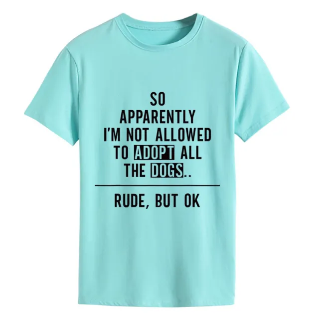Fashion Round Neck Letter Loose Short Sleeve T shirt For Women Deep Blue Black Font - Shop at LoveMi