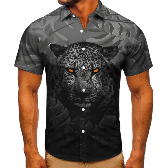 Short sleeved Shirt Animal 3D Digital Printing Shirt Men's Top Shirt Tta2484Cs 2Xl - Shop at LoveMi