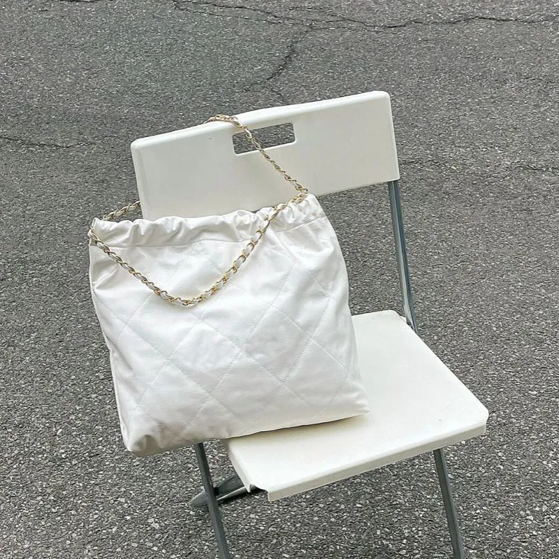 Garbage Bag Tote Bag Large Capacity Shoulder - White