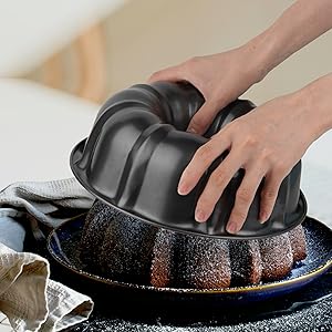 Title 1, Non-stick Cake Pan Heavy Duty Carbon Steel Flut...