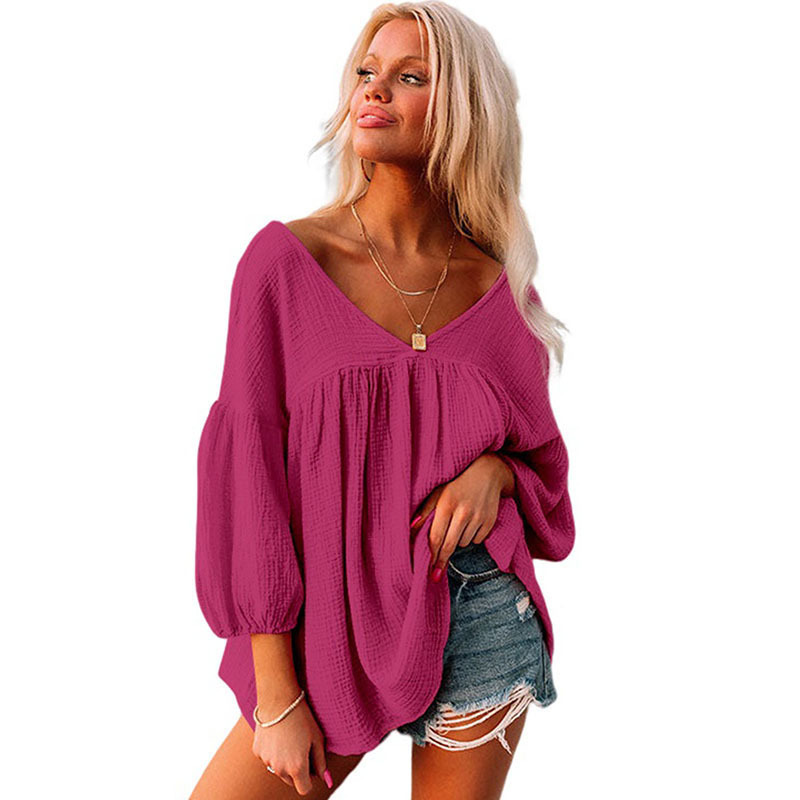 Title 13, Fashion Solid Color Loose Pullover