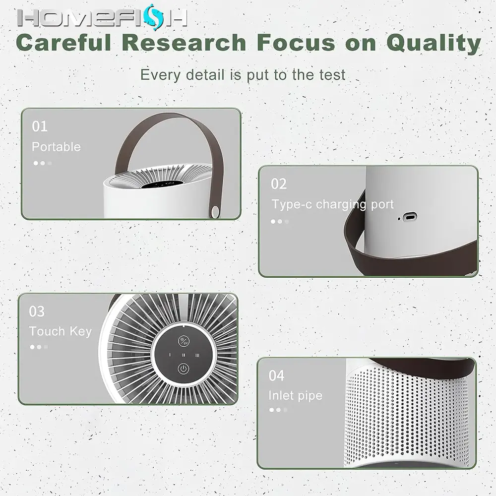 Multifunctional Desktop Air Purifier Remove Formaldehyde H13