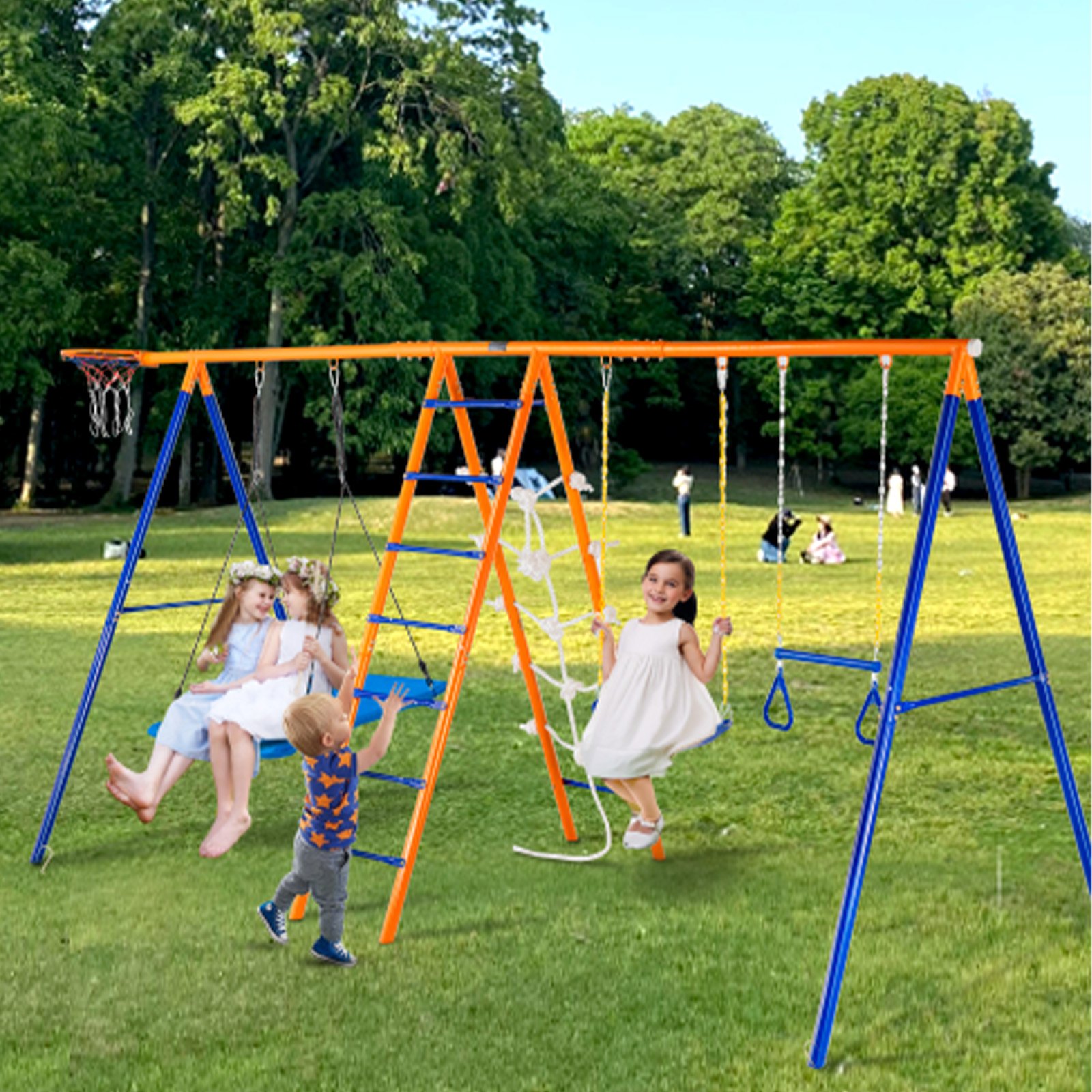 Swing Sets For 6 In 1 Swing Set 440lbs Capacity Metal Swingset — foto 5