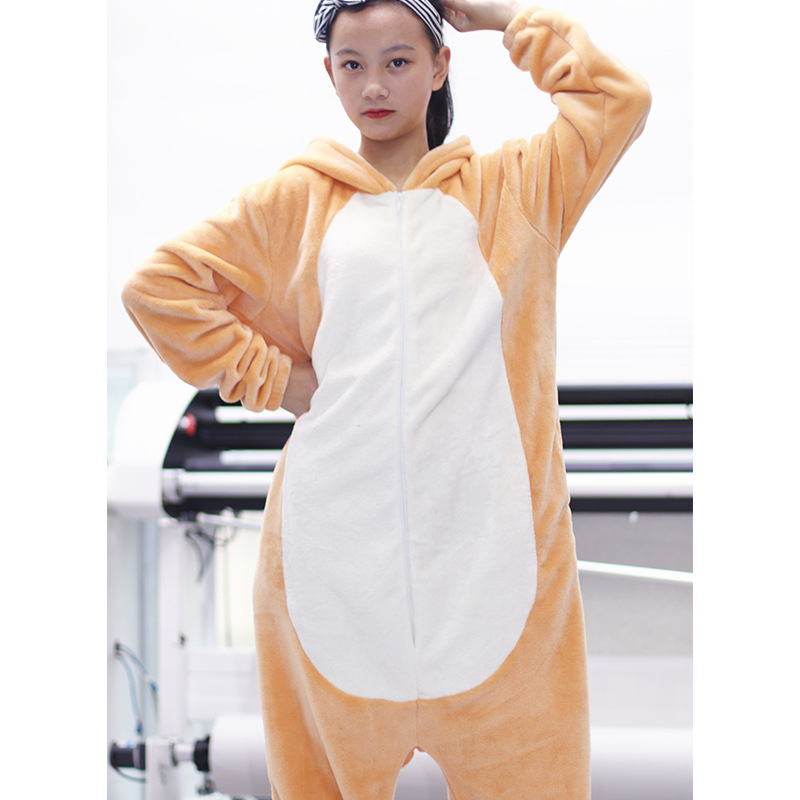 Title 3, Corgi Shiba Inu Cute Couple One-piece Pajamas