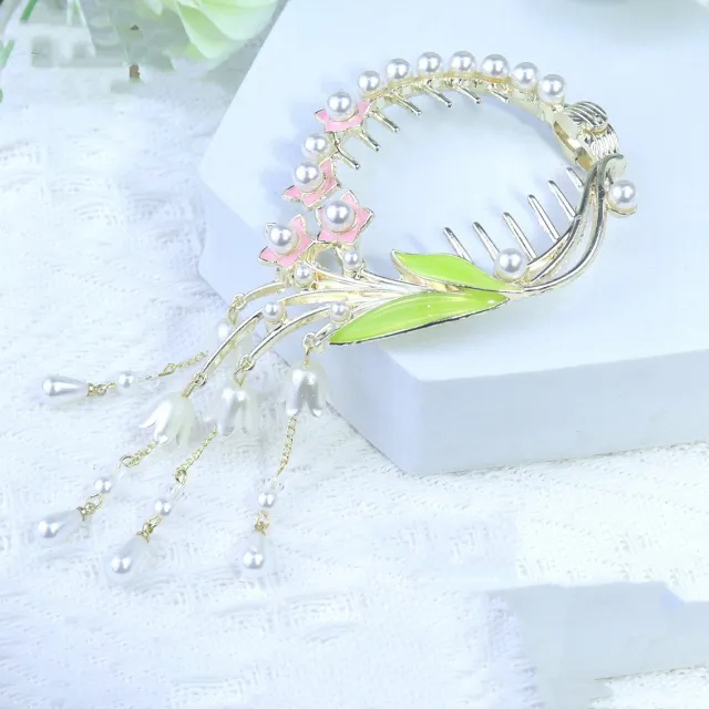 Plant Mori Ancient Style Coiffure Flower Grip Clip Pink - Shop at LoveMi