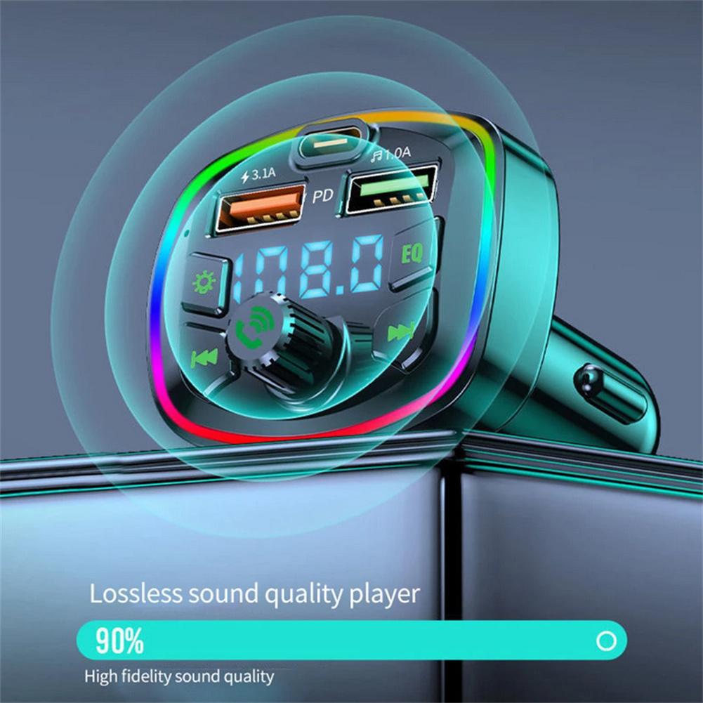 Cross-border New Bluetooth MP3 Car FM Frequency Digital Display Charger Player, Car Cigarette Lighter Fast Charger — foto 10