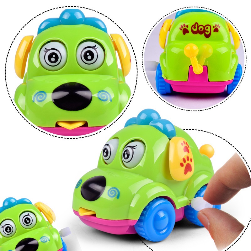 bef56576 812a 4af2 910f aa966e1d3678 - Children's Cartoon Animal Clockwork Small Toy Winding Car