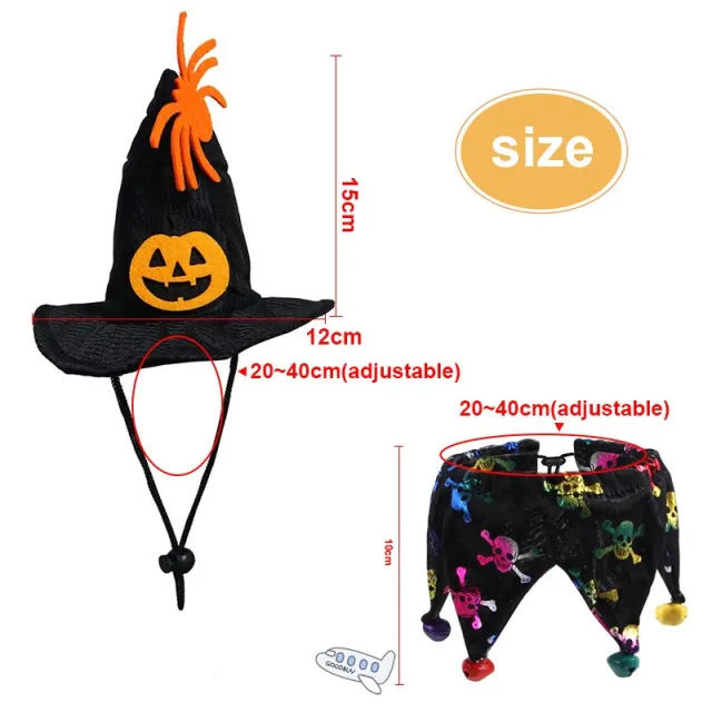 Halloween Collar Children Witch Hat Pet Dog Cat Funny Party Cospl Black - Shop at LoveMi