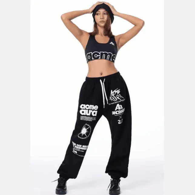 Personalized Print Army Green Sweatpants Men's And Women's Hip-hop Loose