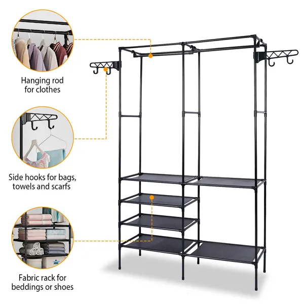 Metal Garment Rack Organizer, picture 4 of 5