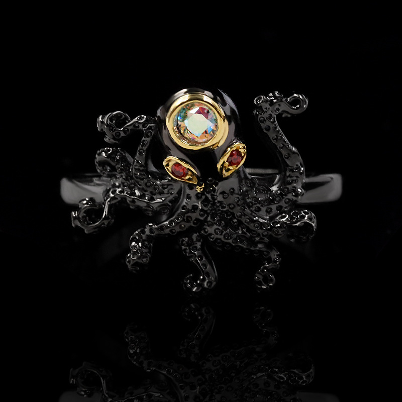 Horus Eye Octopus Triangle Eye Personality Ring