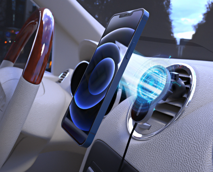 Compatible with Apple , Wireless Charging Car Magnetic Wireless Charging Bracket