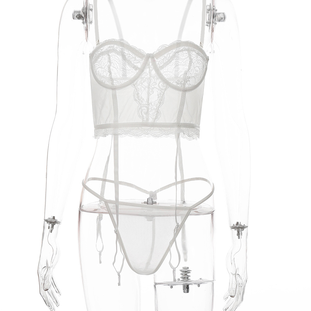 Sexy Lace European And American Erotic Lingerie Suit Women White - Shop at LoveMi