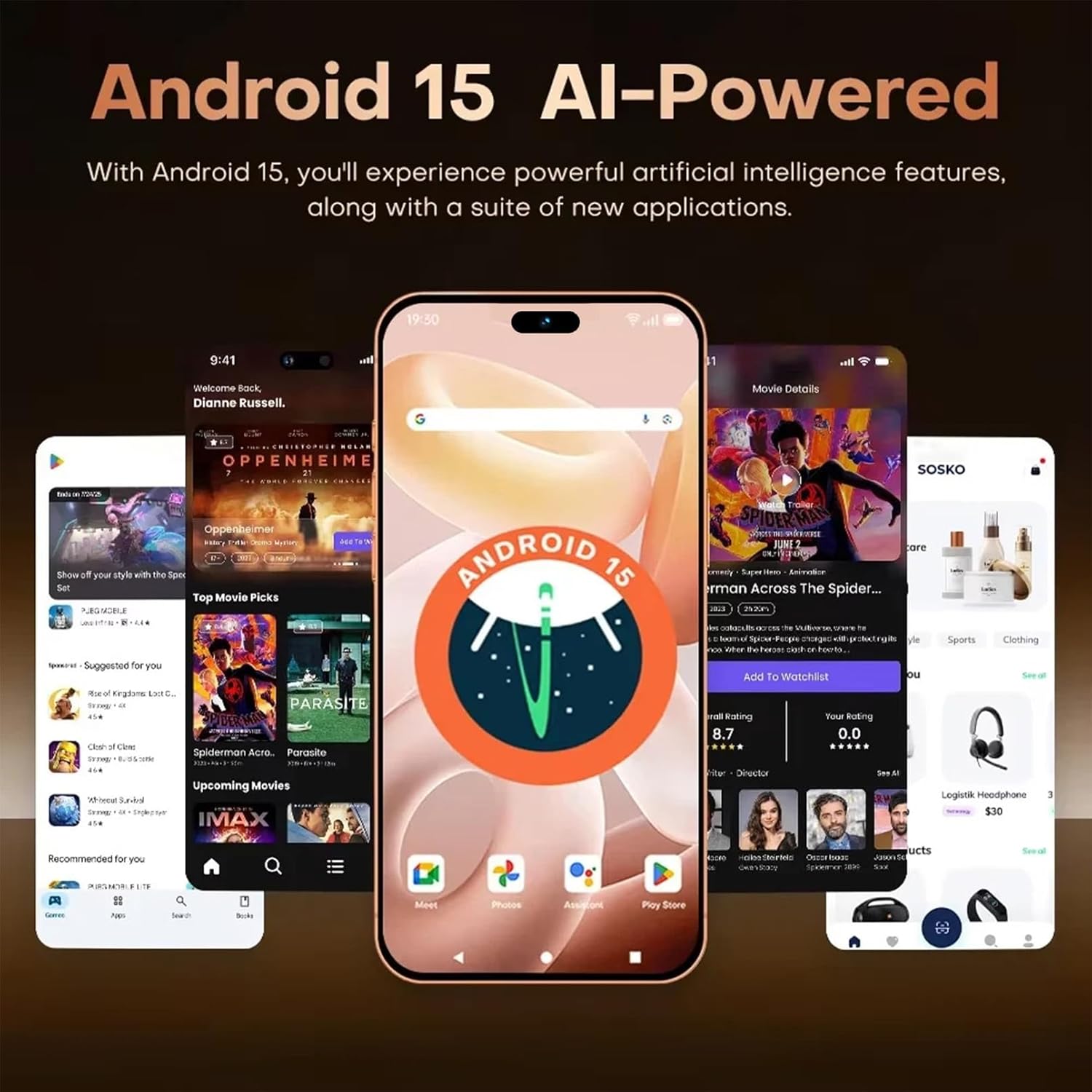 A17 Unlocked Phone Ultra 8GB 256GB Smartphone Android 15 Phone,6800mAh Battery 5G Dual SIM Dual Standby — foto 5