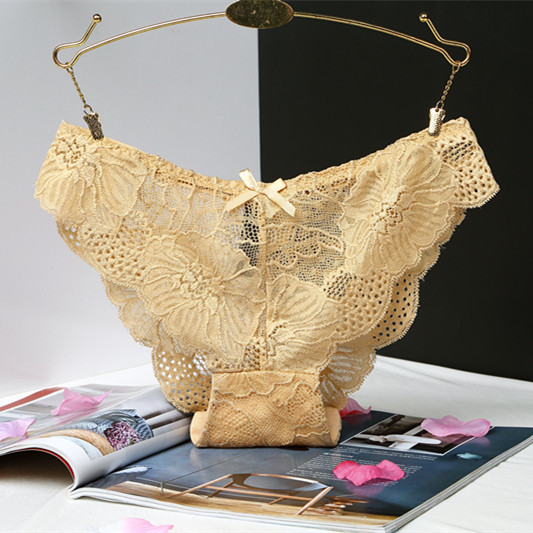 Stylish Sexy Hollowed Out Lace Shorts Skin Tone - Shop at LoveMi