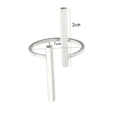 Women's New Creative Simple Geometric Ring - 03Silver - View 1