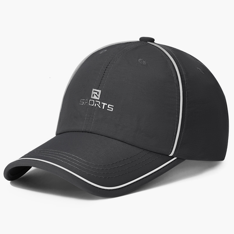 The New Style Fluorescent Strip Beanie Baseball Cap With A Curved Brim And A Chin Strap, In Korean Version, Is Suitable For Outdoor Cycling.