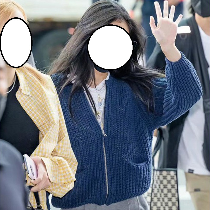 Women's Autumn And Winter Solid Color Lazy Cardigan Knitted Jacket Warm Jacket