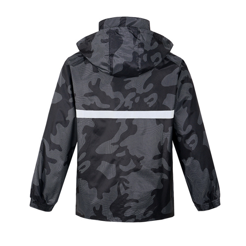 Outdoor Reflective Digital Raincoat Suit