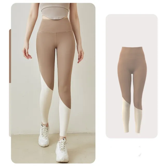 Tight Skin friendly High Elastic Nude Feel Yoga Pants Cocoa Color - Shop at LoveMi