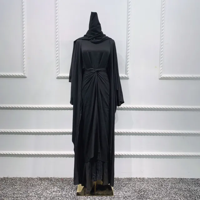 Ensemble Femme Musulmane Kaftan Abaya Dubai Turkey Islam Black - Shop at LoveMi