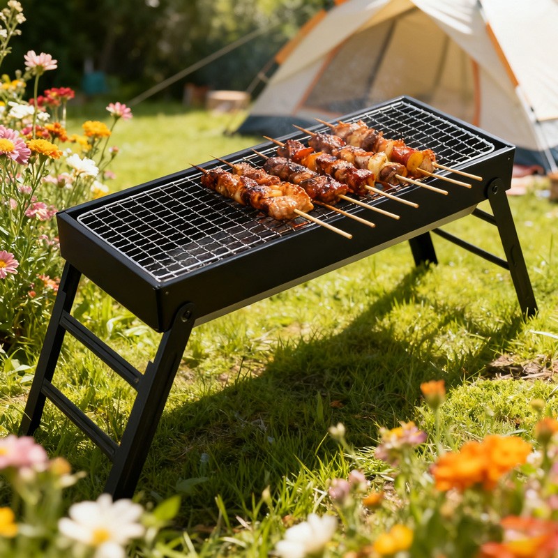 Folding Charcoal BBQ Grill Picnic Travel Camping Outdoor