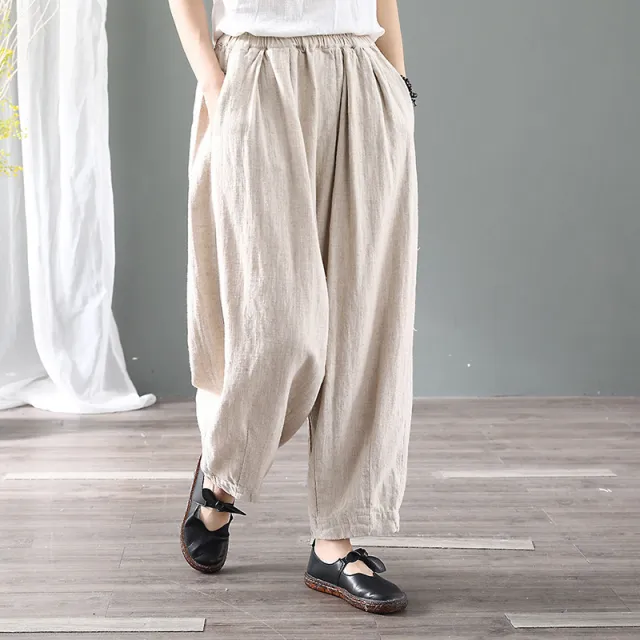 Women's Loose Casual Plus Size Radish Pants Light Colour 4Xl - Shop at LoveMi