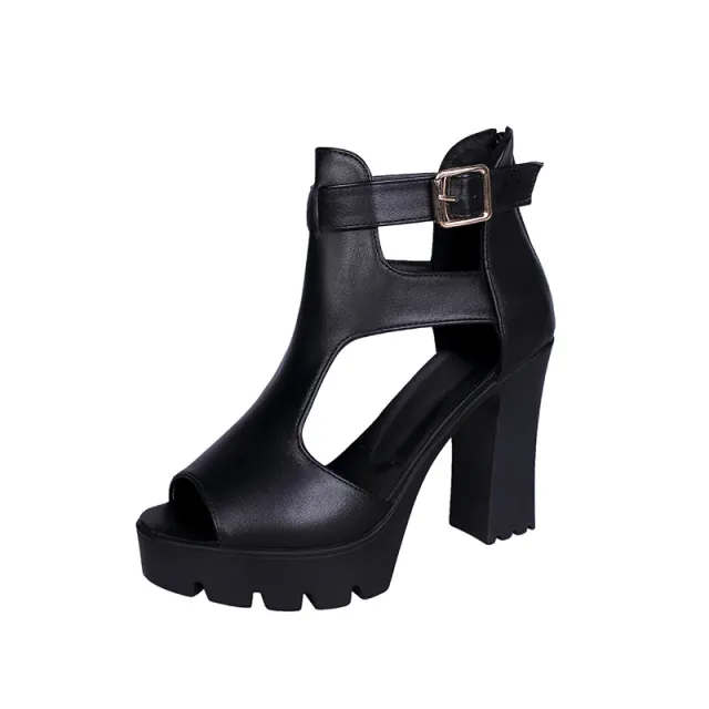 Fashion Fish Mouth Cool Boots Black - Shop at LoveMi