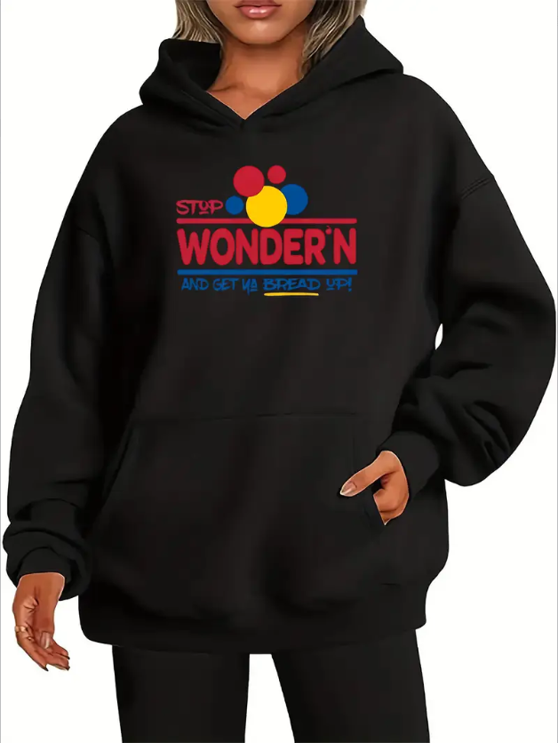 Women's Casual Sports Hooded Sweatshirt, Comfortable And Fashionable, Suitable For Sports And Daily Life, Letter Print