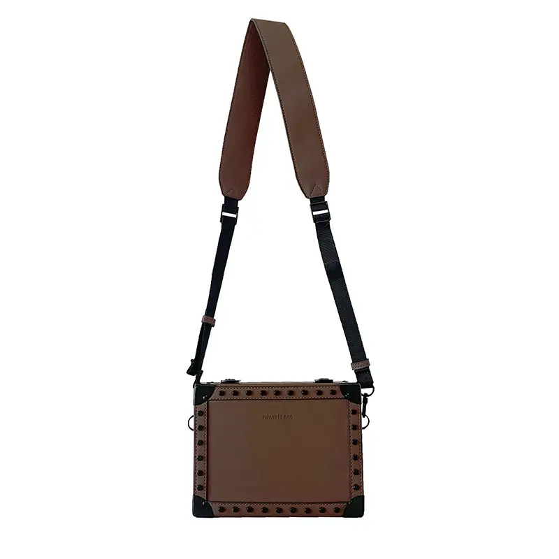 Small Square Crossbody Bag for Men, Minimalist Urban Shoulder Satchel
