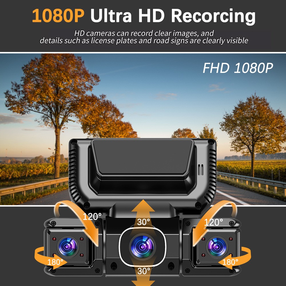 5G WiFi Dash Cam 4 Channel 360 Front Rear Inside DashCam, FHD 1080P Car Camera — image 7