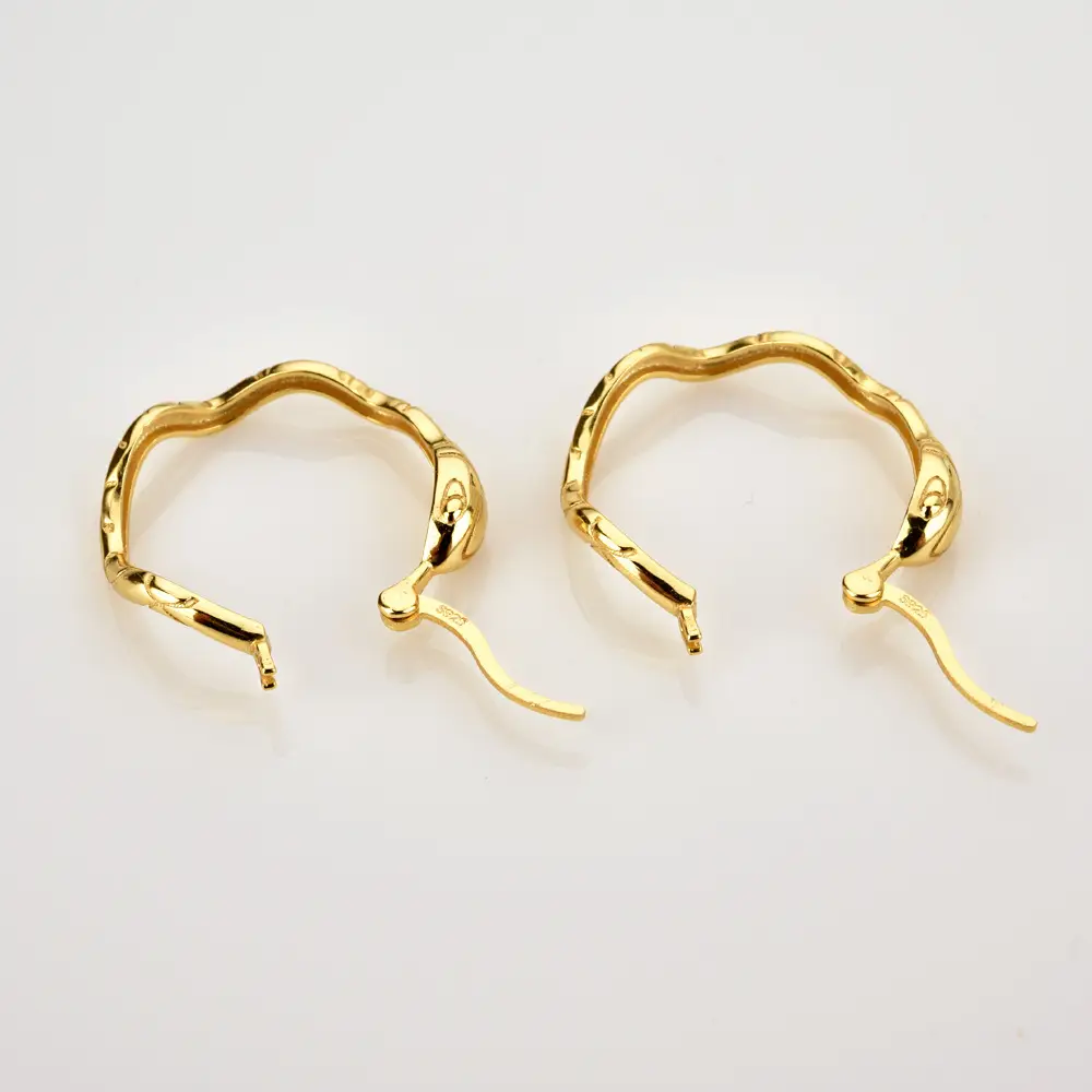 S925 Sterling Silver Large Ring Snake Earrings