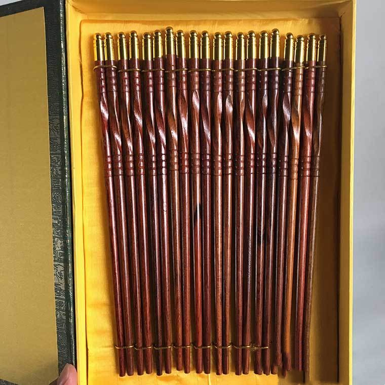 Rosewood Chopsticks Wax Free Lacquer Solid Wood Hotel Family Chopsticks