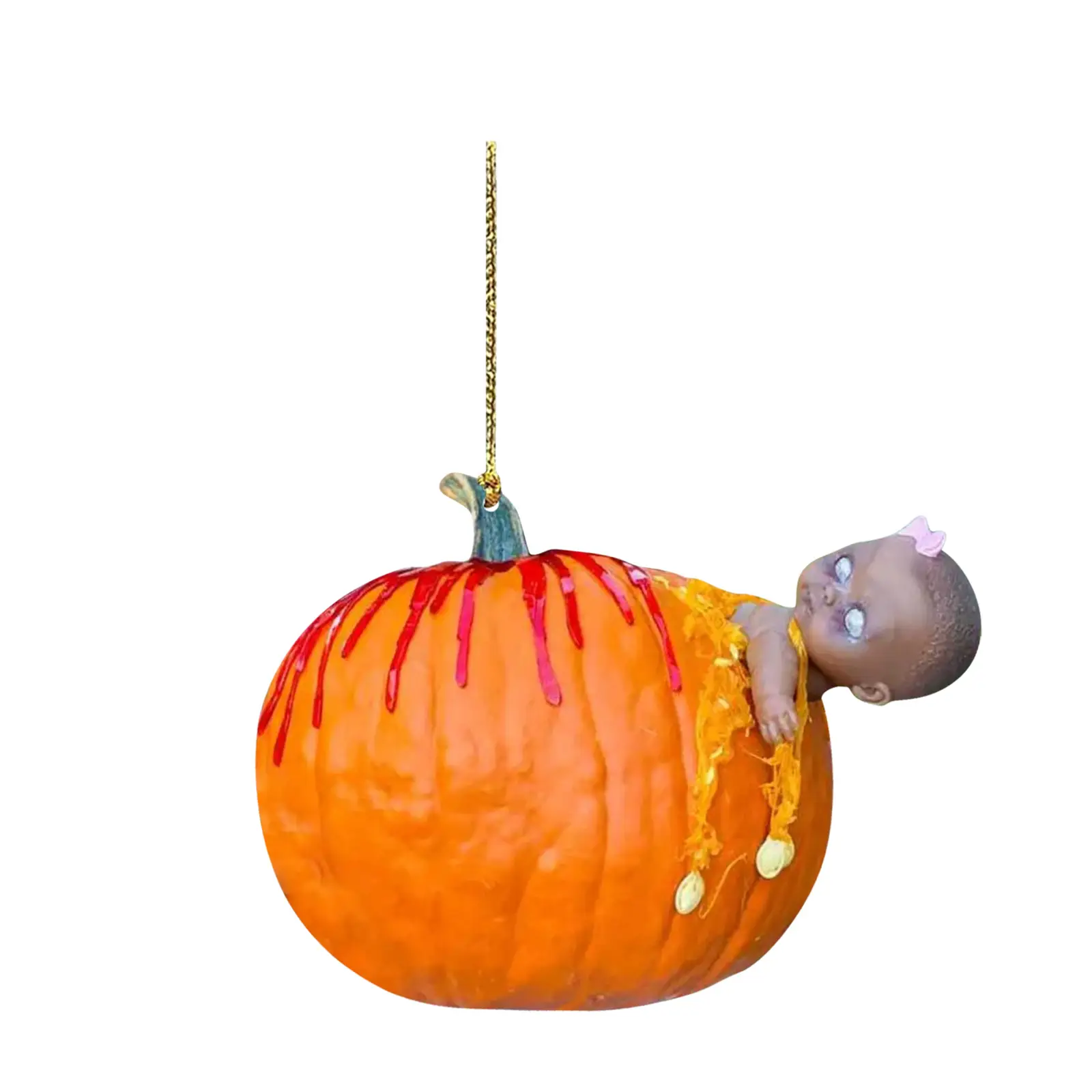 Halloween Pumpkin Car Pendant Acrylic Flat Car Ornament