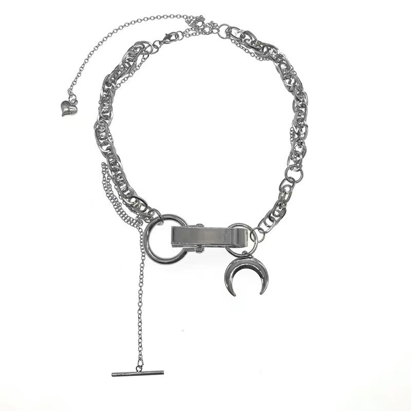 Clavicle Chain Necklace Personality Stitching Pendant Buckle