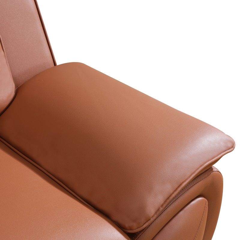 Pickup Only--Bright Bronze Faux Leather 3-Piece Couch Living Room Sofa