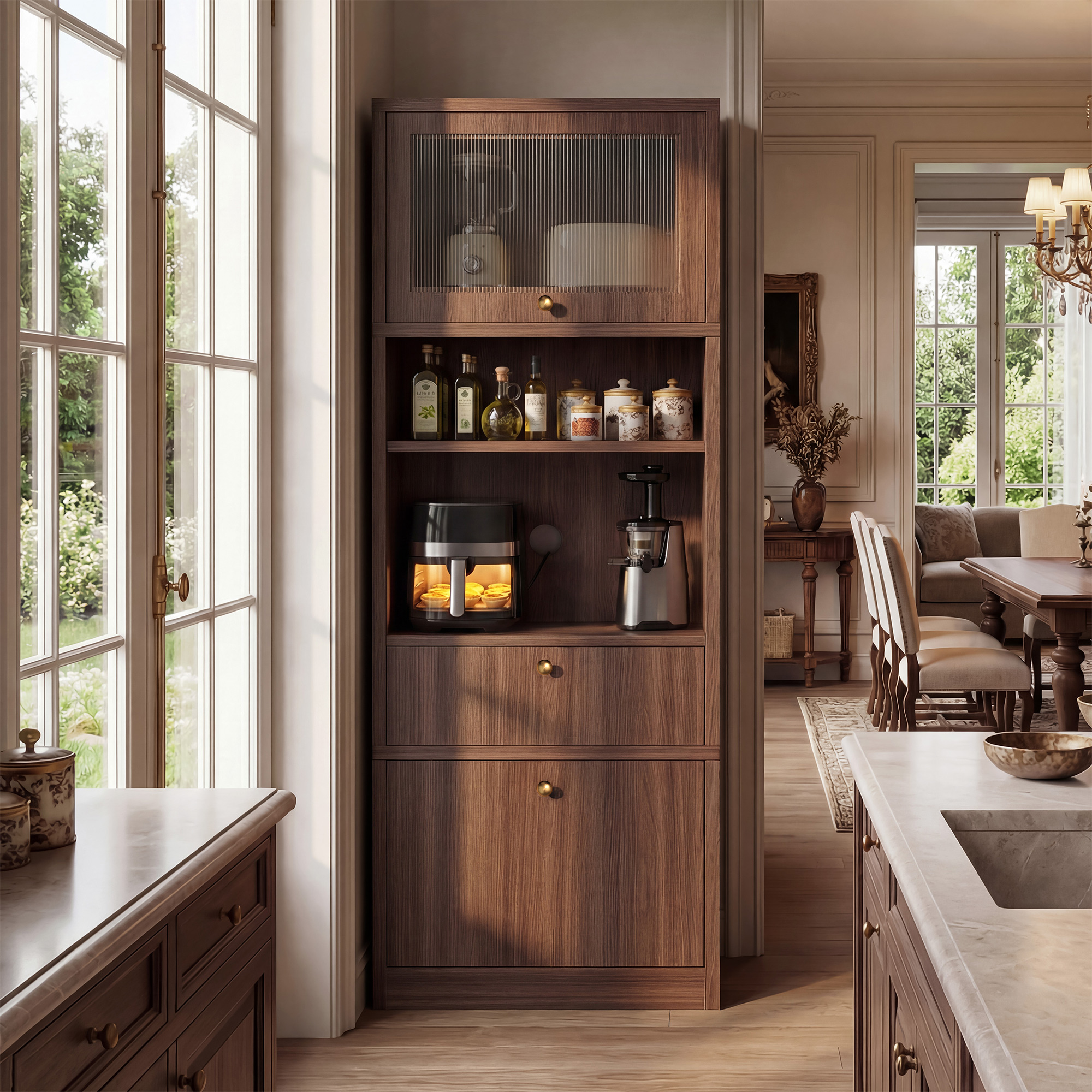 Tall Pantry Cabinet 71 Inch Freestanding Storage Cabinet ...