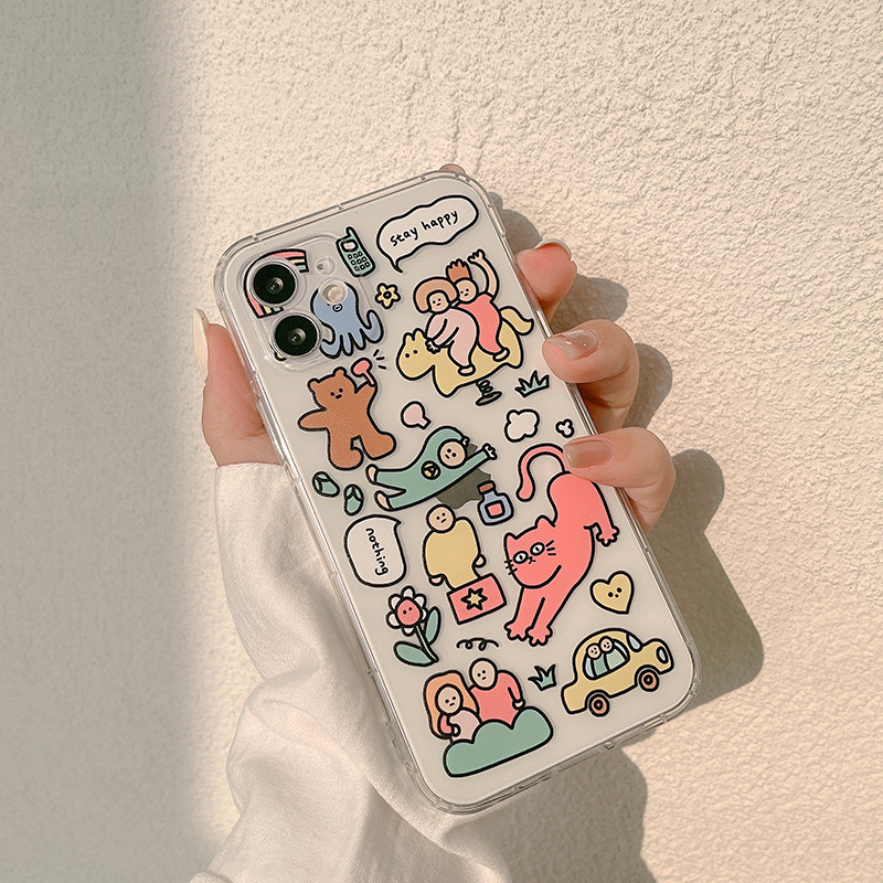 Title 8, Ins Funny Cat Phone Case Przezroczysty Tpu Crea...