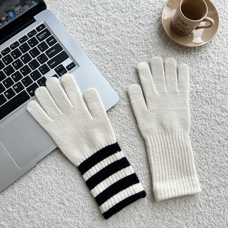 Title 1, Fashionable Warm Five-finger Gloves For Women