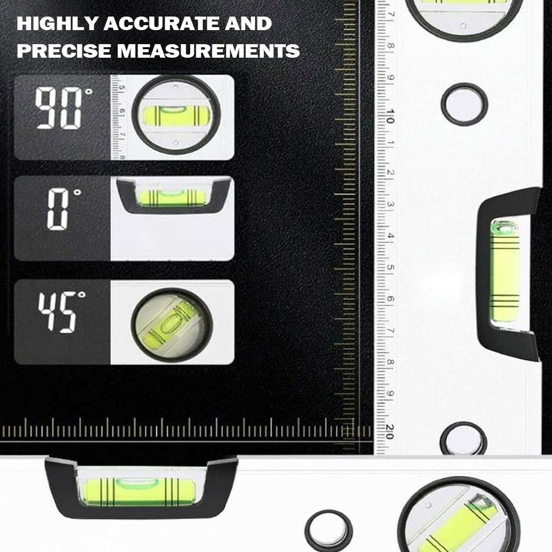 MAGNETIC 3 PIECE BUILDERS BUILDING SPIRIT LEVEL SET - 300, 600, 1000mm Yellow — image 3