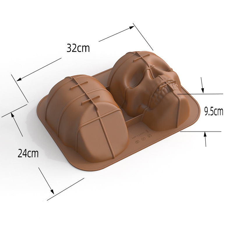 Title 1, Halloween Gift Skull Mask Baking Cake Mold DIY