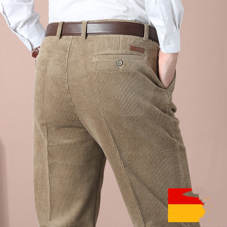 Title 6, Pantalones casuales de pana con pliegues dobles...