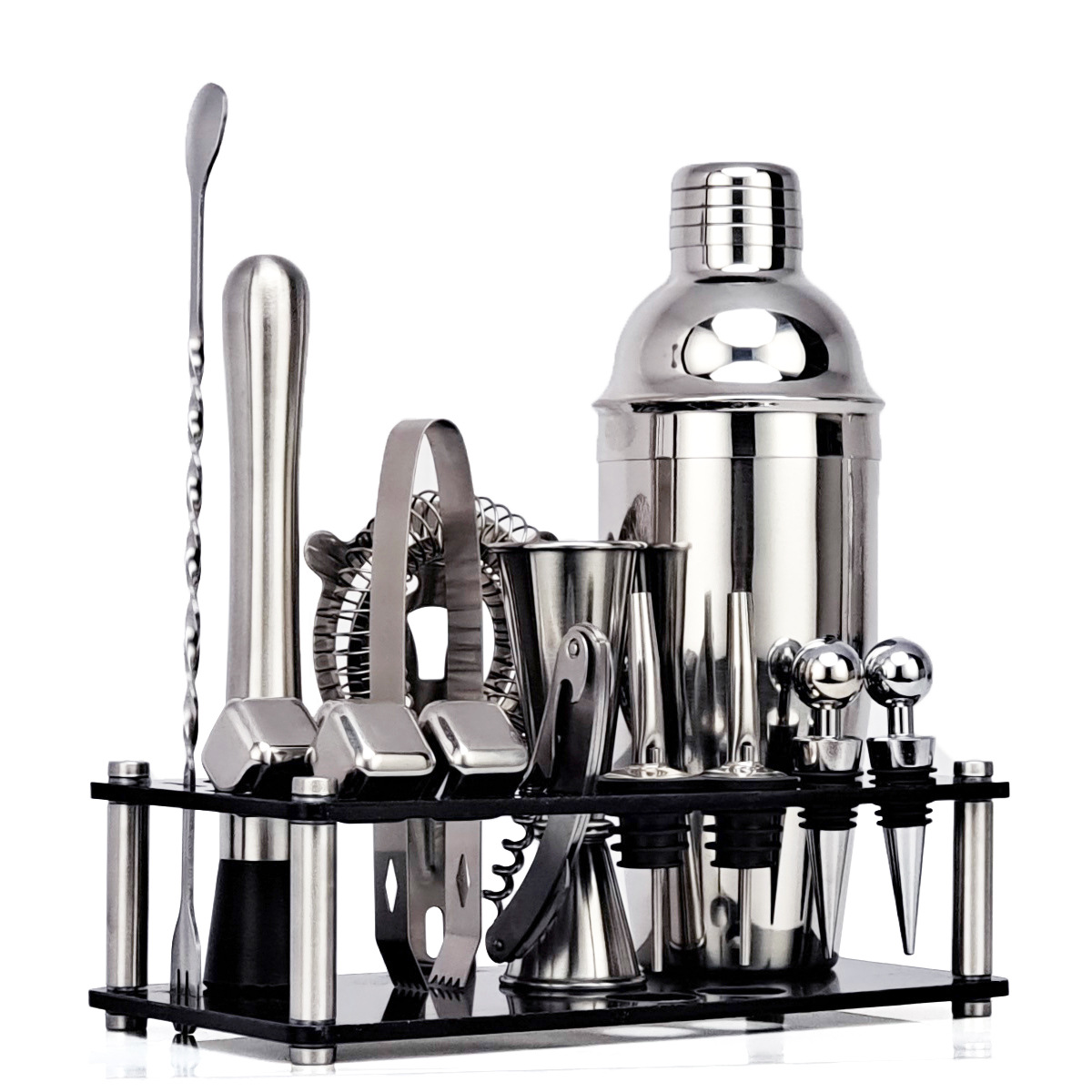Stainless Steel Cocktail Shaker Set (A-350ml)