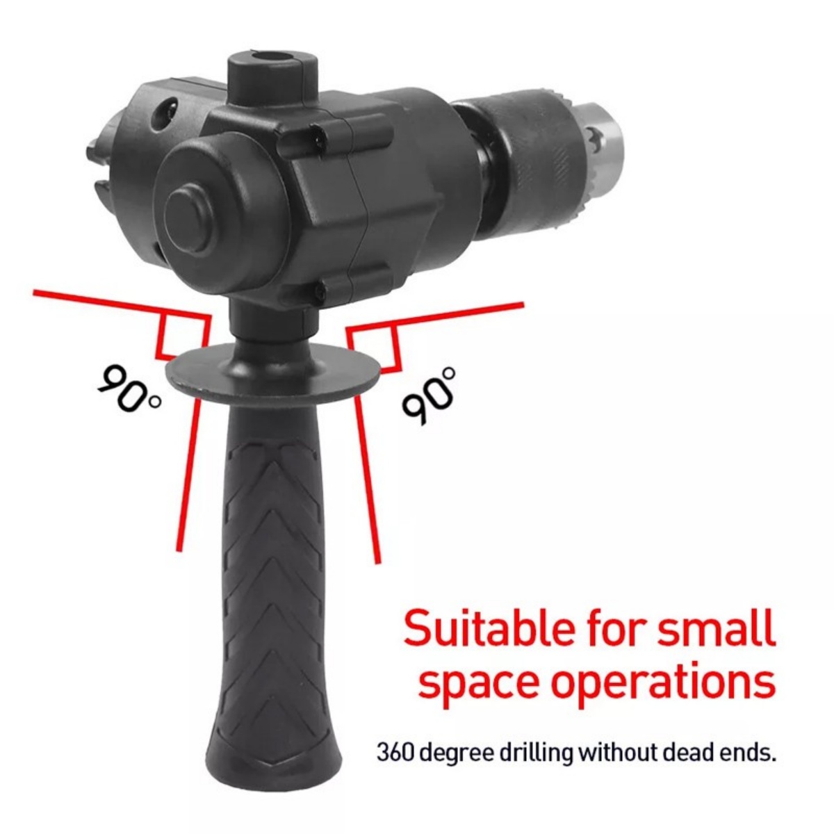 Right Angle 90 Degree Angled Drill Attachment Adapter High Torque Tool — image 4